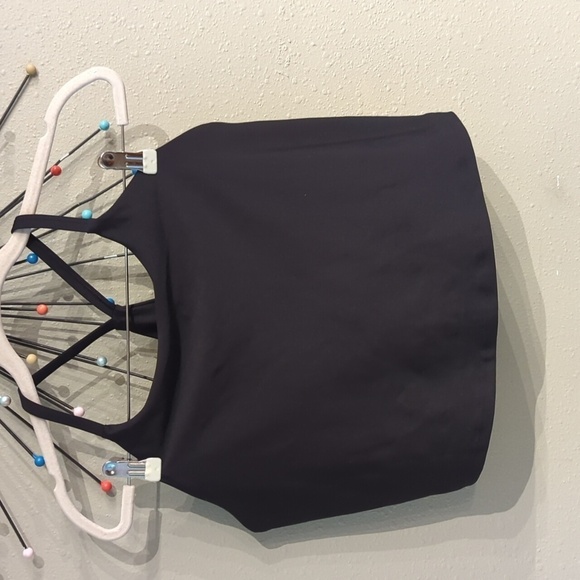 Old Navy Active powersoft 2X Crop Top built-in bra black padding Sports Bra - Picture 1 of 5